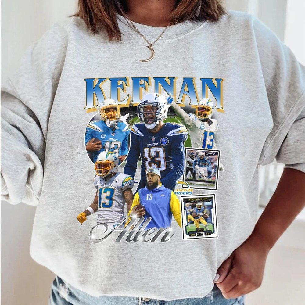 Keenan Allen 90s Graphic Sport Grey Crewneck Sweatshirt Unisex